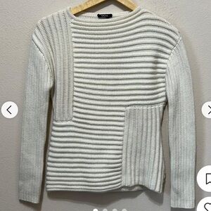 RAOUL Cream Ribbed Sweater